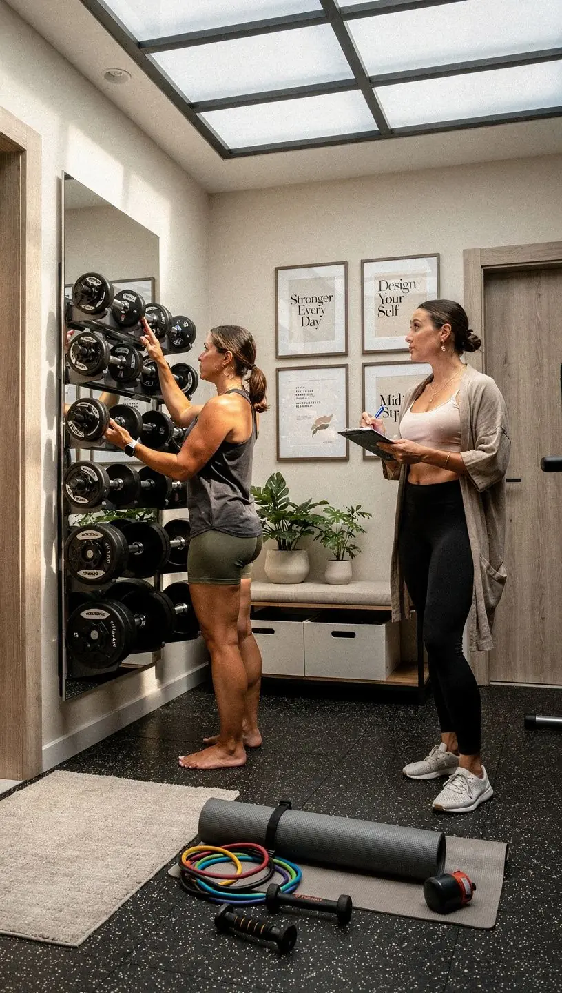 Pomieszczenie do przechowywania z inteligentnymi rozwiązaniami organizacyjnymi.