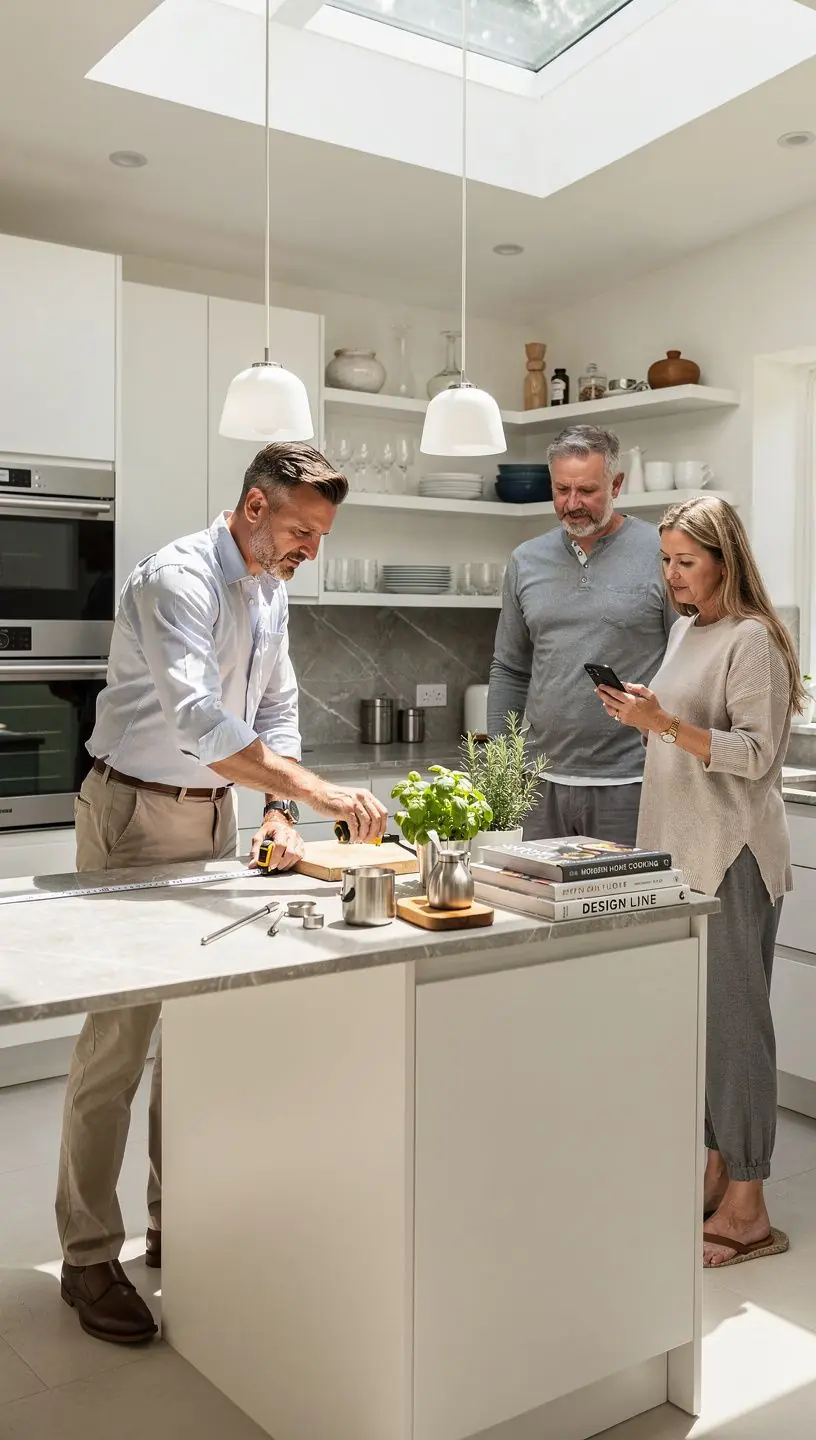 Łazienka z elegancką armaturą, jasnymi płytkami i funkcjonalnym układem.