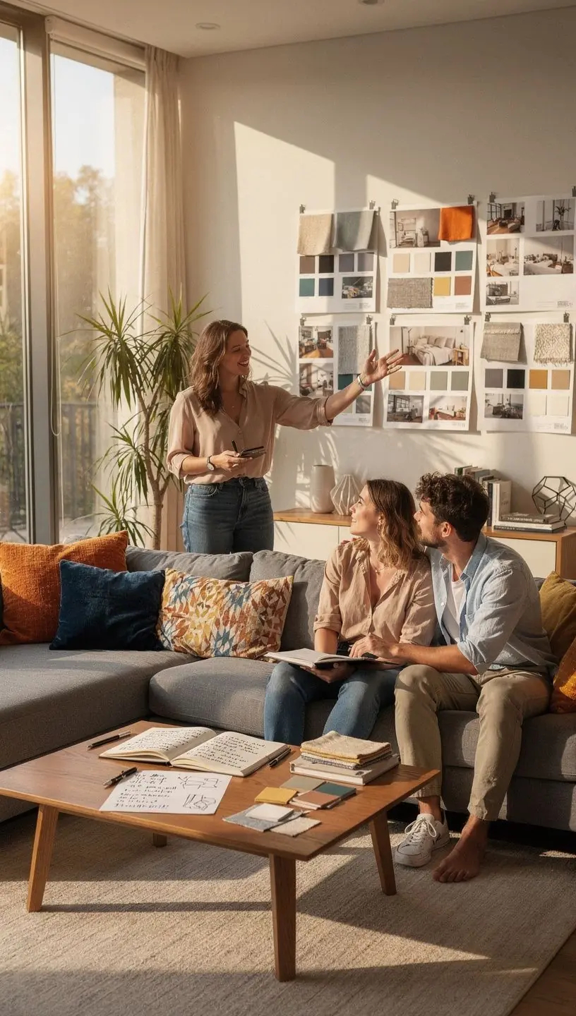 Przestronny korytarz z przytulnymi obrazami i dekoracyjnymi elementami.